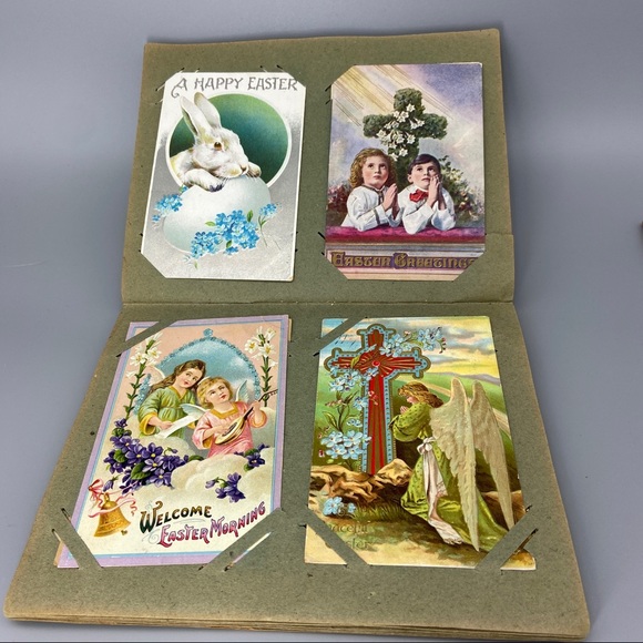 Antique Postcard Album with 40 Easter Greetings Postcards - Picture 5 of 16